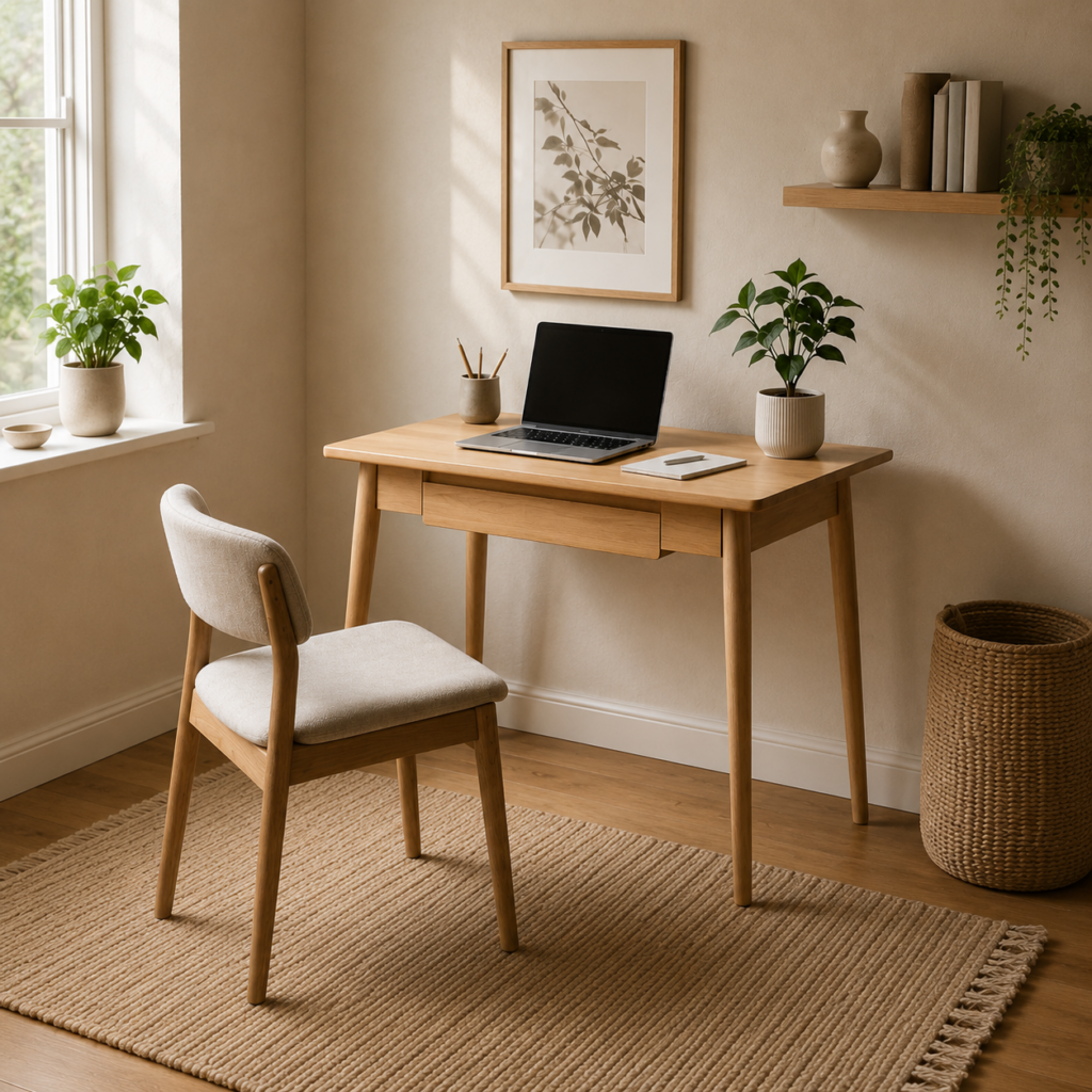 small wooden desk home office 